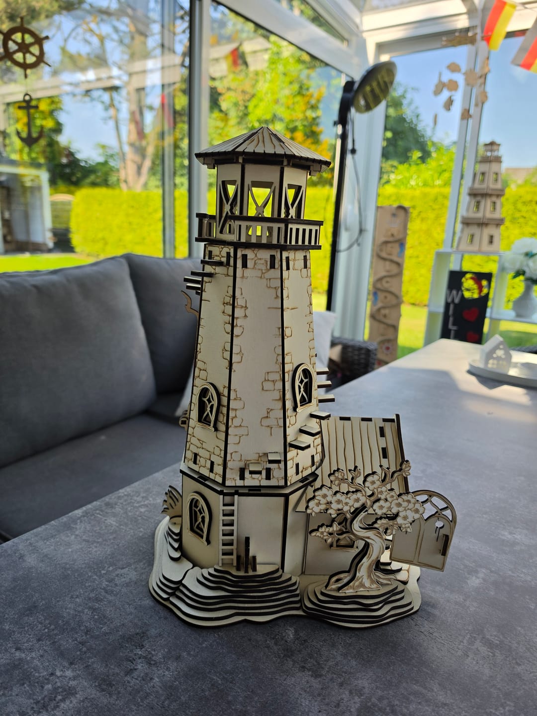 Customer photo review of Lighthouse Candle Holder SVG Laser Cut File