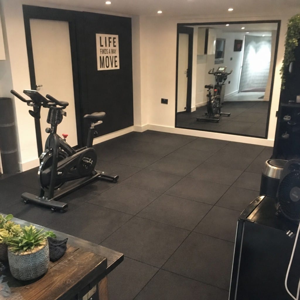Customer photo review of 20mm Rubber Gym Tiles UK | 1m² Interlocking | 400kg Drop Rated