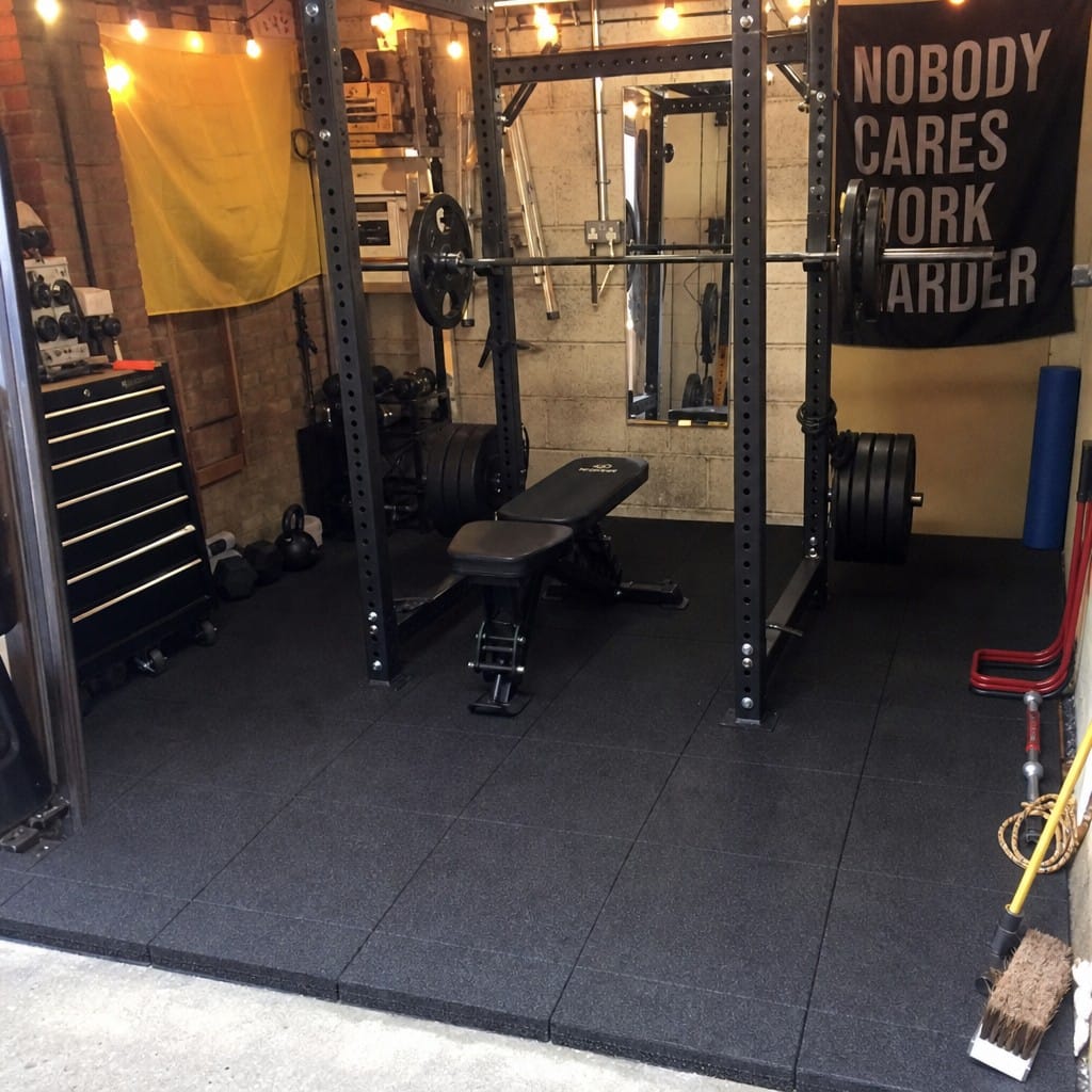 Customer photo review of 20mm Rubber Gym Tiles UK | 1m² Interlocking | 400kg Drop Rated