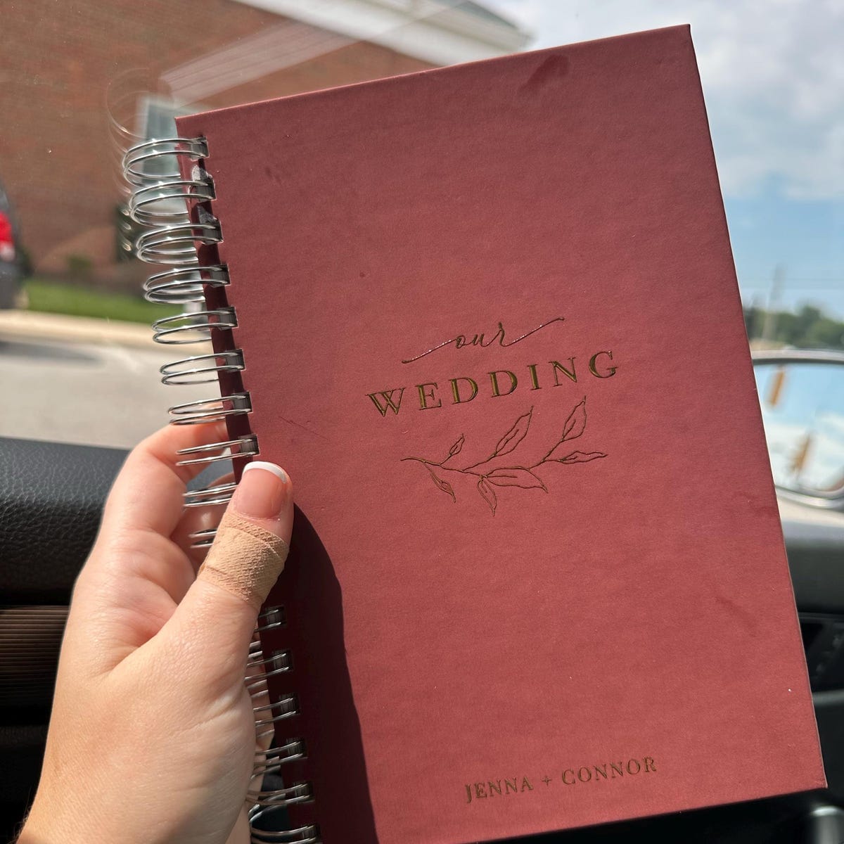 Customer photo review of Floral Monogram Wedding Planner