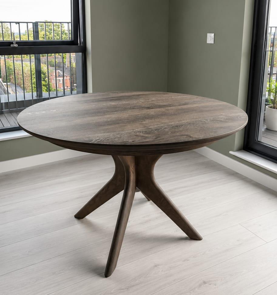 Customer photo review of Bibi Extendable Round Oak Dining Table