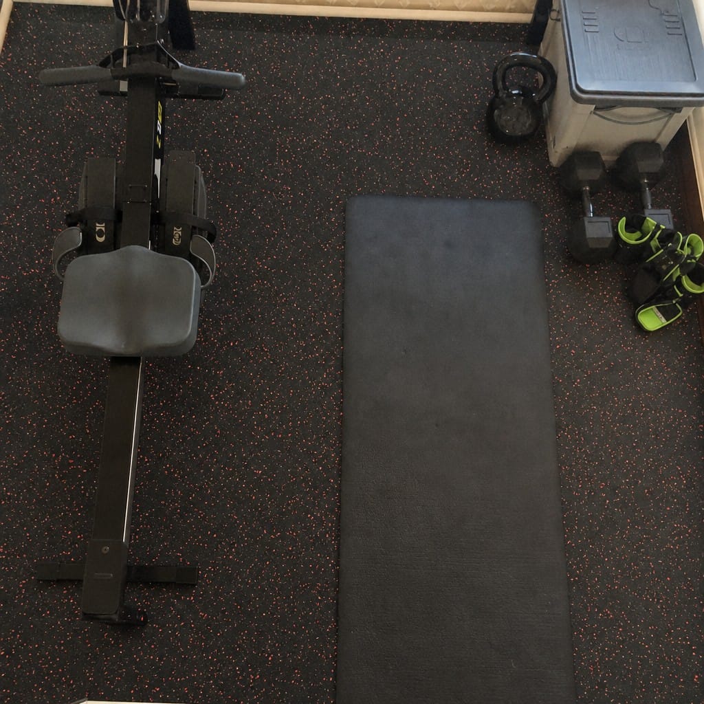 Customer photo review of Rubber Gym Roll UK | Heavy-Duty Crumb Flooring Roll 10m