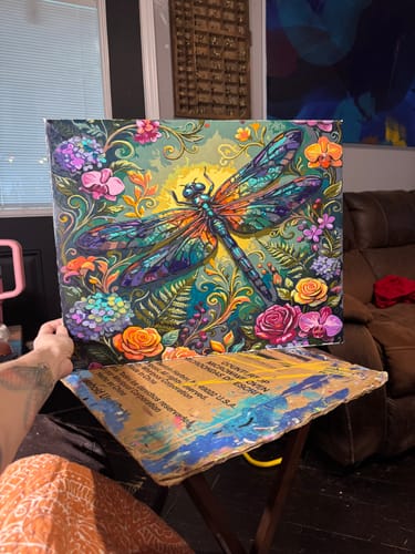 Customer photo review of Rainbow Dragonfly Garden