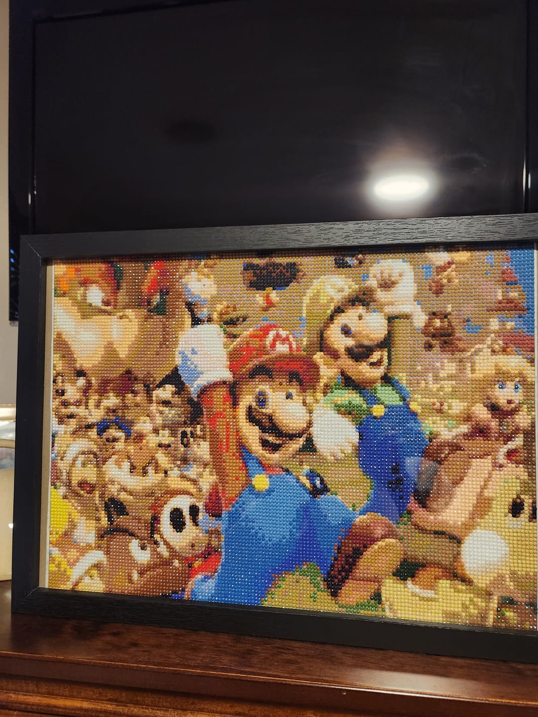 Customer photo review of Full Drill - 5D DIY Diamond Painting Kits Cartoon Disney SUPER MARIO Monkey