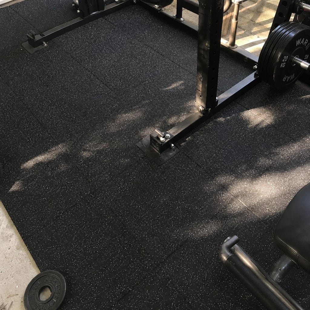 Customer photo review of 30mm Acoustic Rubber Gym Tiles | Soundproof Gym Flooring | 75 dB Noise Reduction | 200kg+ Drop Rated | EN 13893 Certified