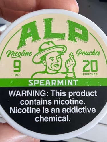 Customer photo review of Spearmint Nicotine Pouches