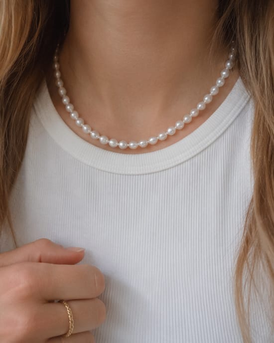 Customer photo review of Fresh Water Pearl Necklace