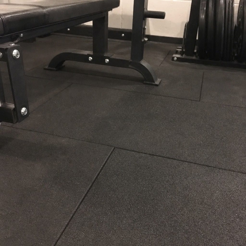 Customer photo review of TitanForce Pro 20mm Rubber Gym Flooring Tiles 100x50cm | Precision Moulded | UK Stock
