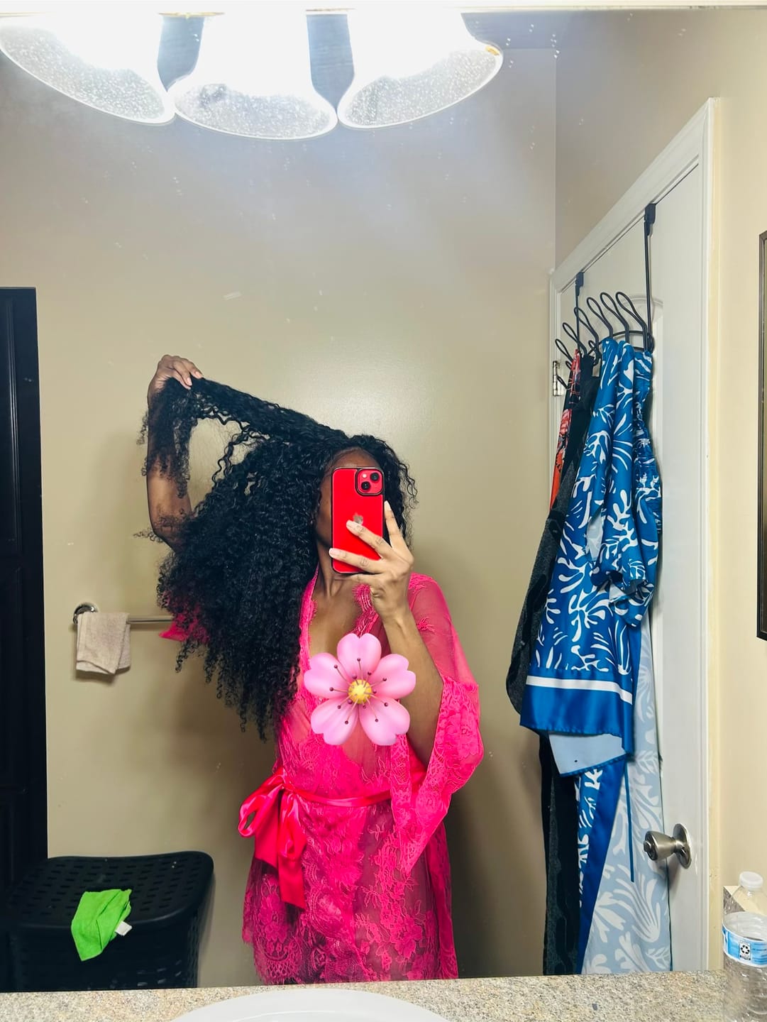 Customer photo review of Natural Color Water Wave Micro Loop Hair Extension