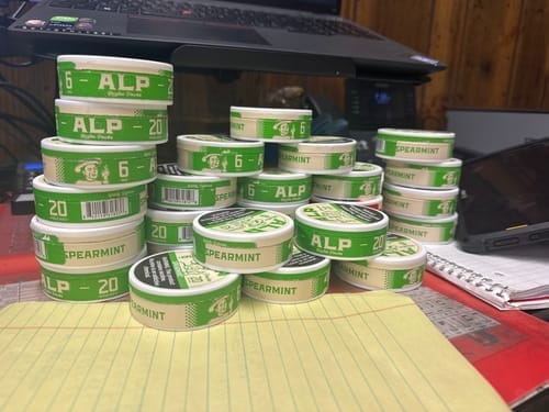 Customer photo review of Spearmint Nicotine Pouches