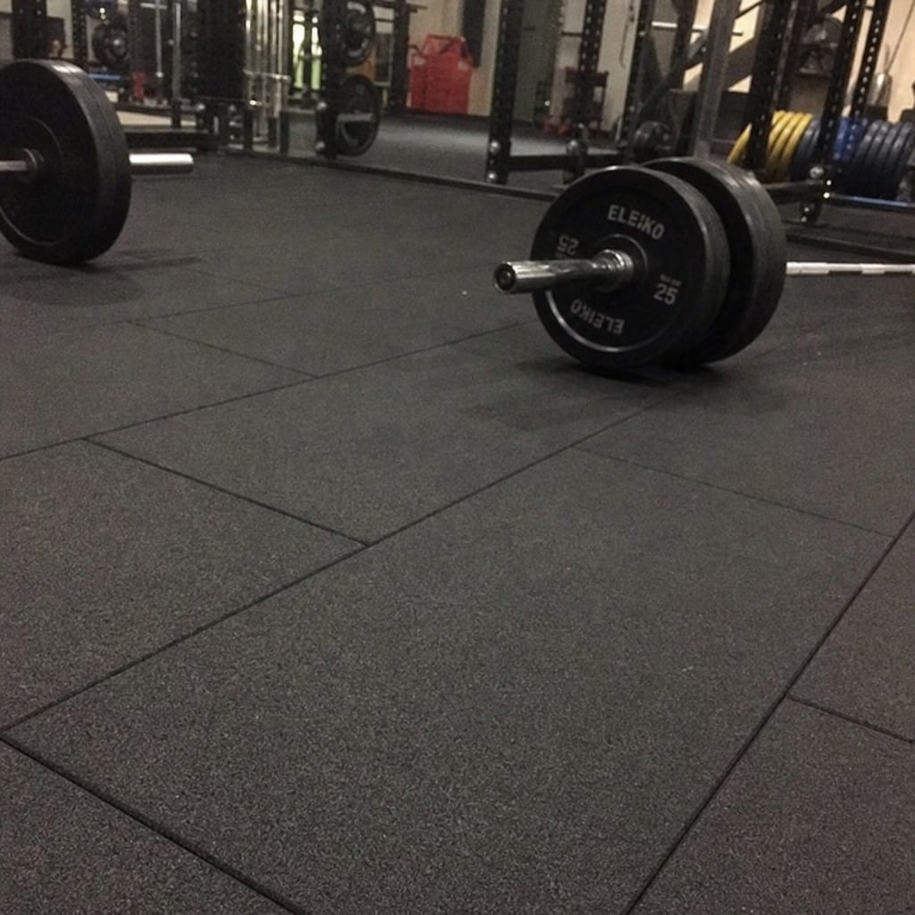 Customer photo review of TitanForce Pro 20mm Rubber Gym Flooring Tiles 100x50cm | Precision Moulded | UK Stock
