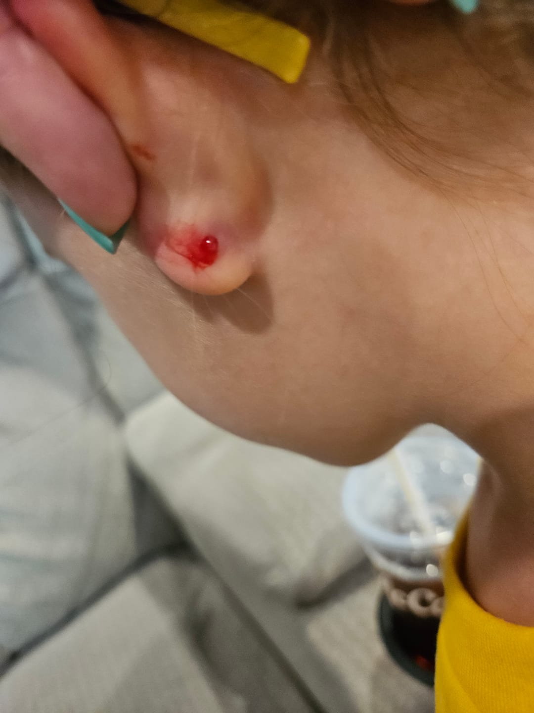 Customer photo review of Heart Mermaid Studs