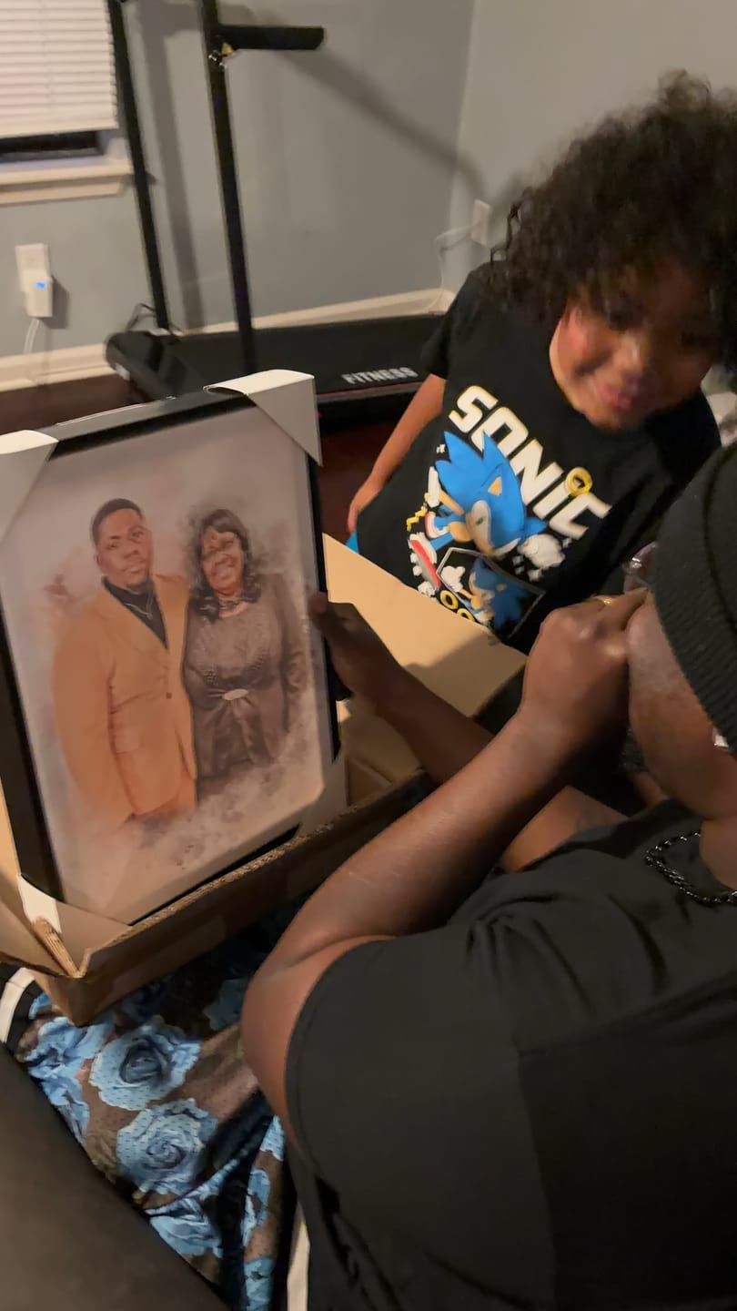 Customer photo review of Add Deceased Loved One to Photo | Custom Canvas Pictures with Deceased Loved Ones
