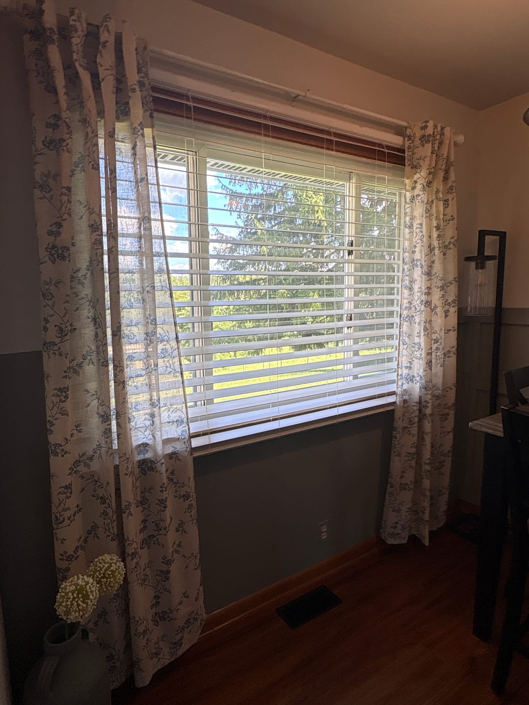 Customer photo review of Vine Blossom Linen Blend Curtains