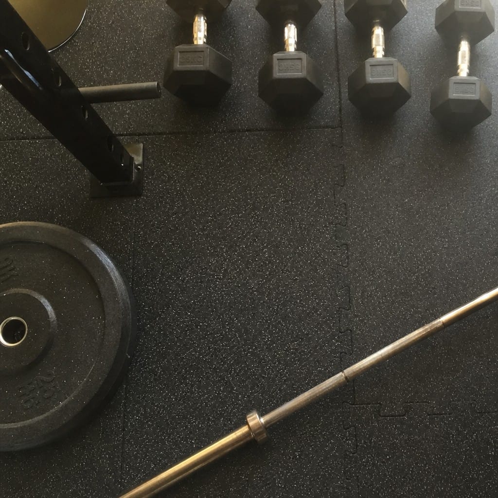 Customer photo review of 30mm Acoustic Rubber Gym Tiles | Soundproof Gym Flooring | 75 dB Noise Reduction | 200kg+ Drop Rated | EN 13893 Certified