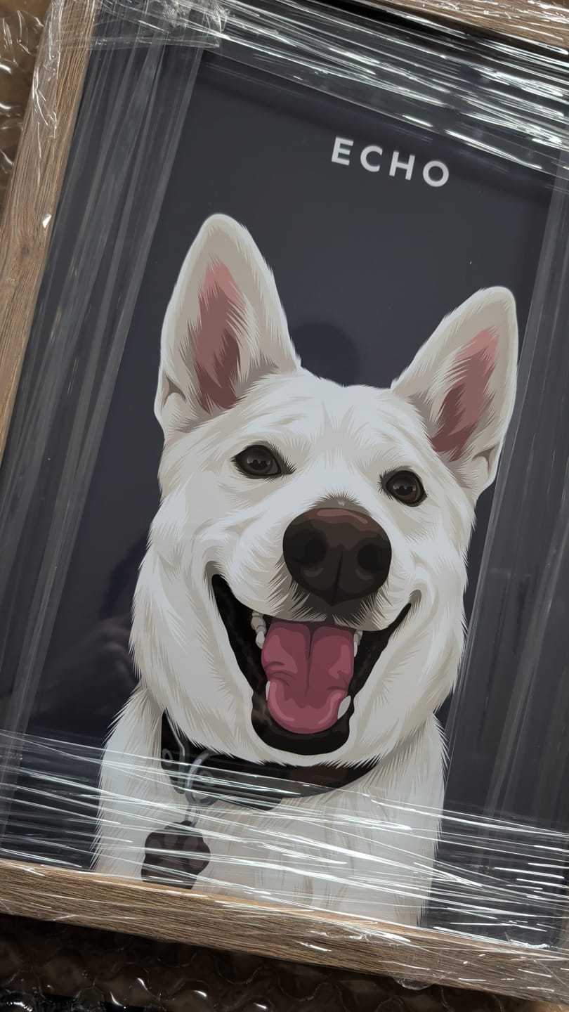 Customer photo review of Custom Pet Portrait - One Pet