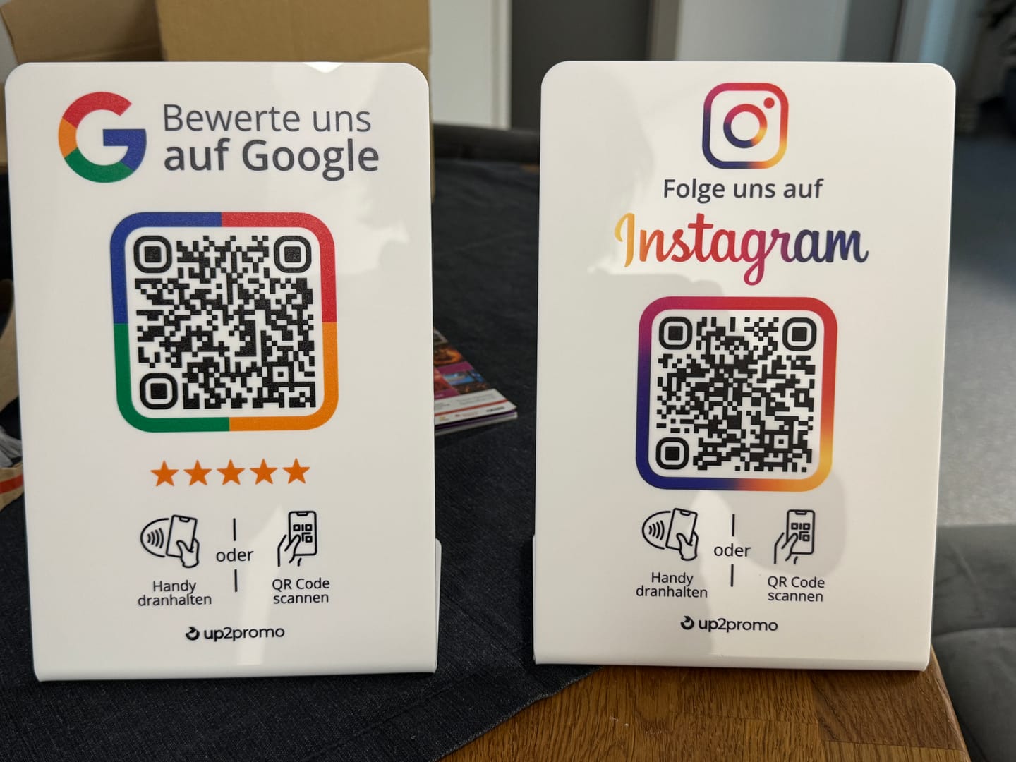 Customer photo review of Google Bewertung Aufsteller mit NFC & QR-Code