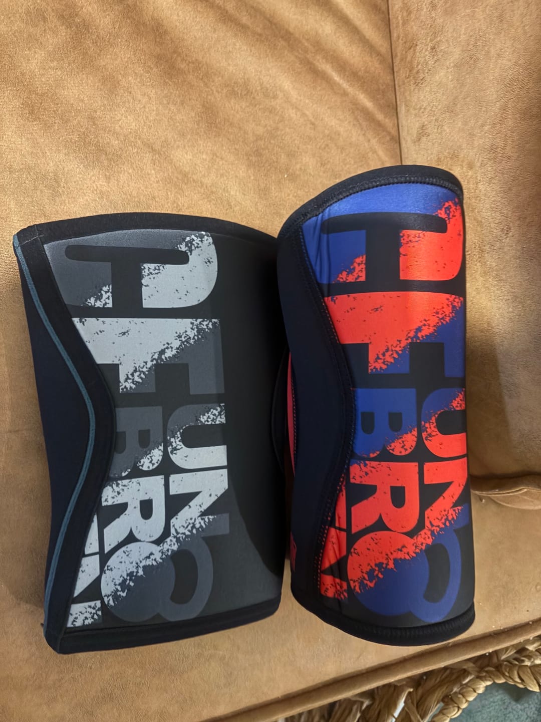 Customer photo review of Reversible Knee Sleeves Gray Pair