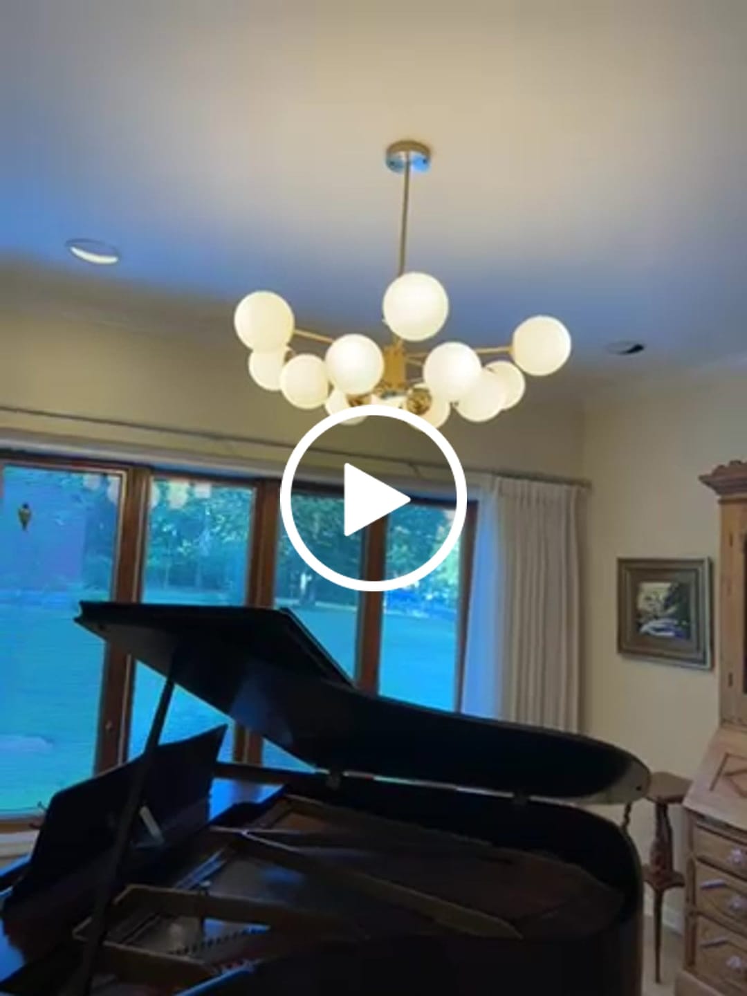 Customer video review of Opal Glass Globe Sputnik Chandelier