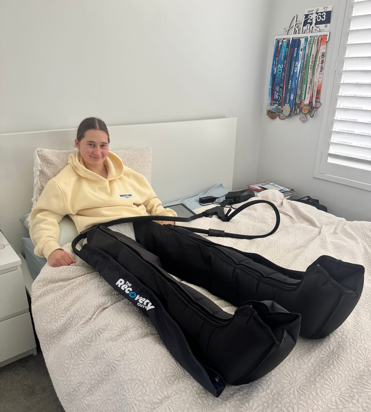 Customer photo review of RECHARGEABLE 6 Chamber Compression Boots 3.0