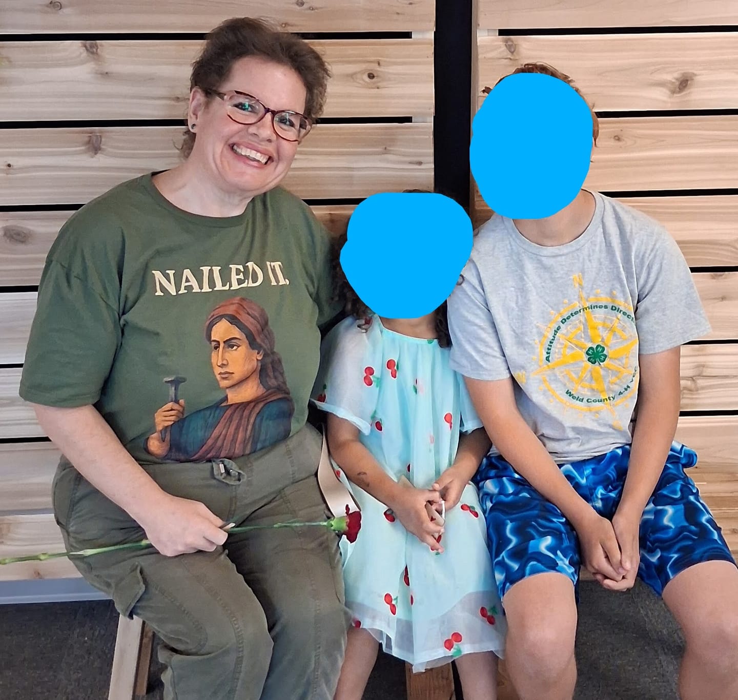 Customer photo review of Nailed It T-Shirt