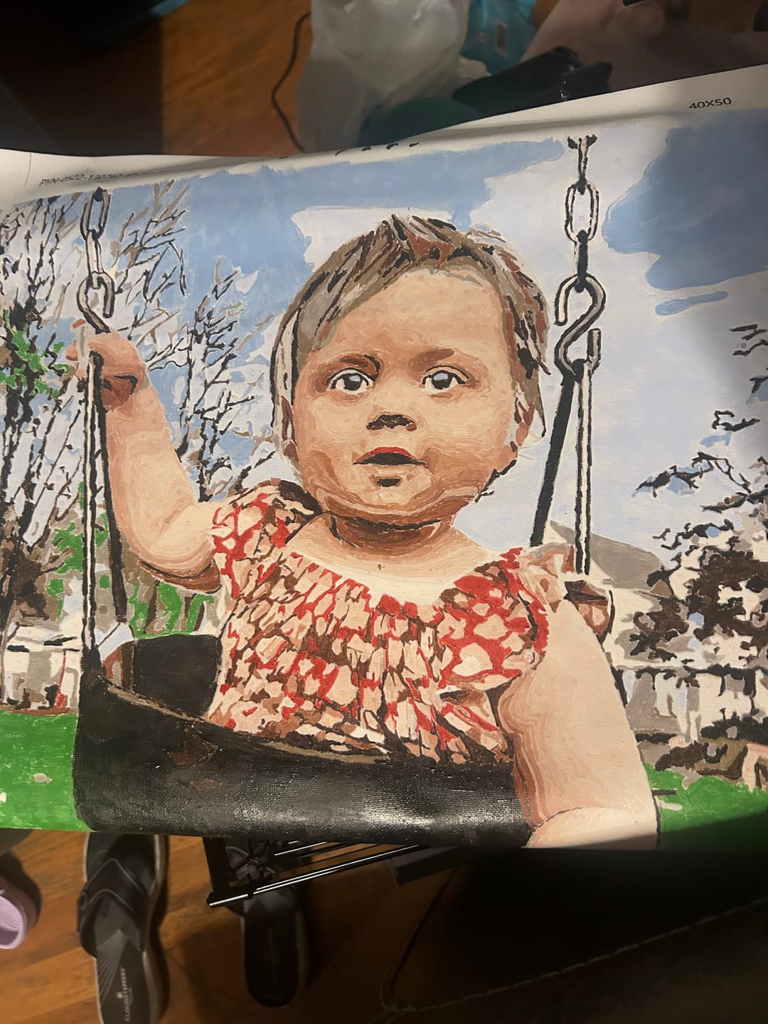 Customer photo review of Custom Paint By Numbers Kit