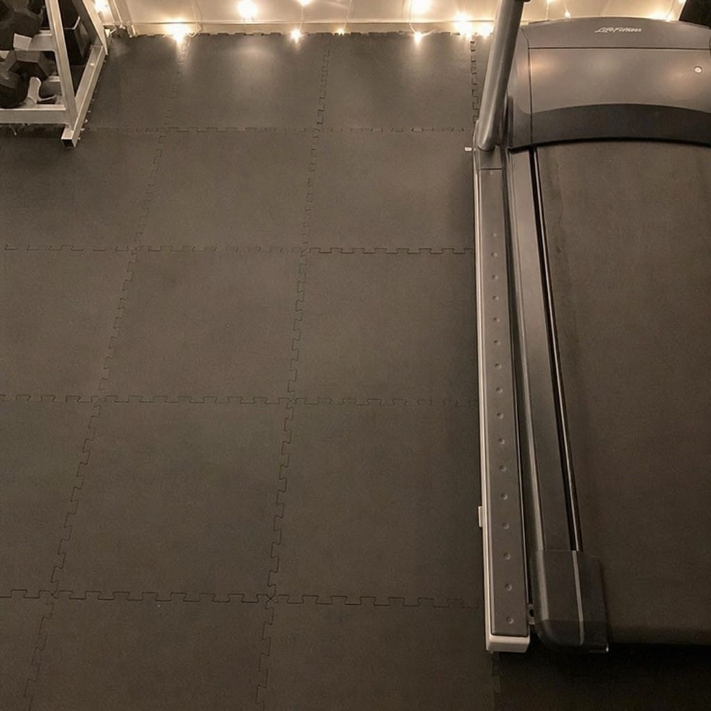 Customer photo review of 16mm Interlocking Rubber Gym Tiles | 500mm × 500mm | EN 13893 Certified | Commercial Grade