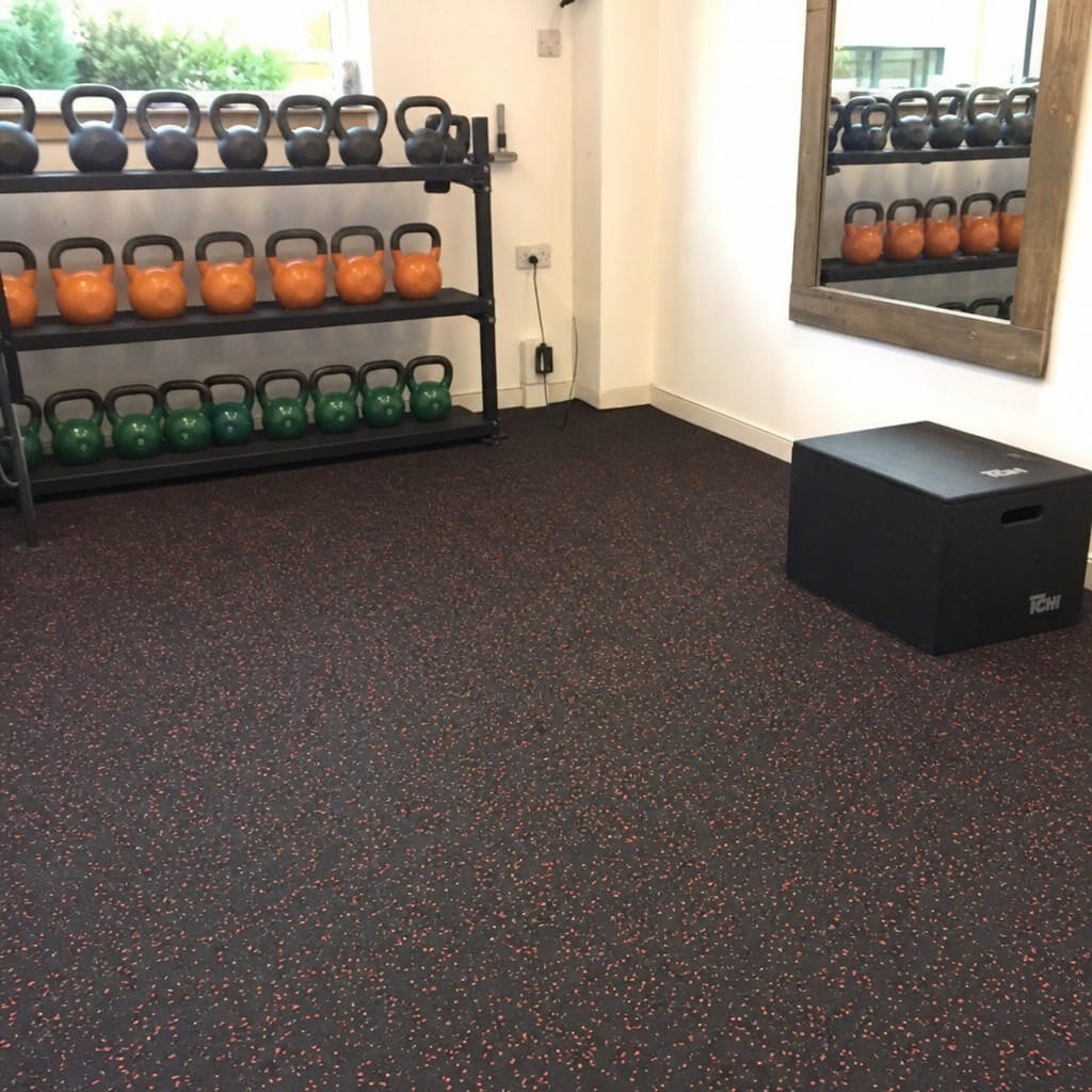 Customer photo review of Rubber Gym Roll UK | Heavy-Duty Crumb Flooring Roll 10m