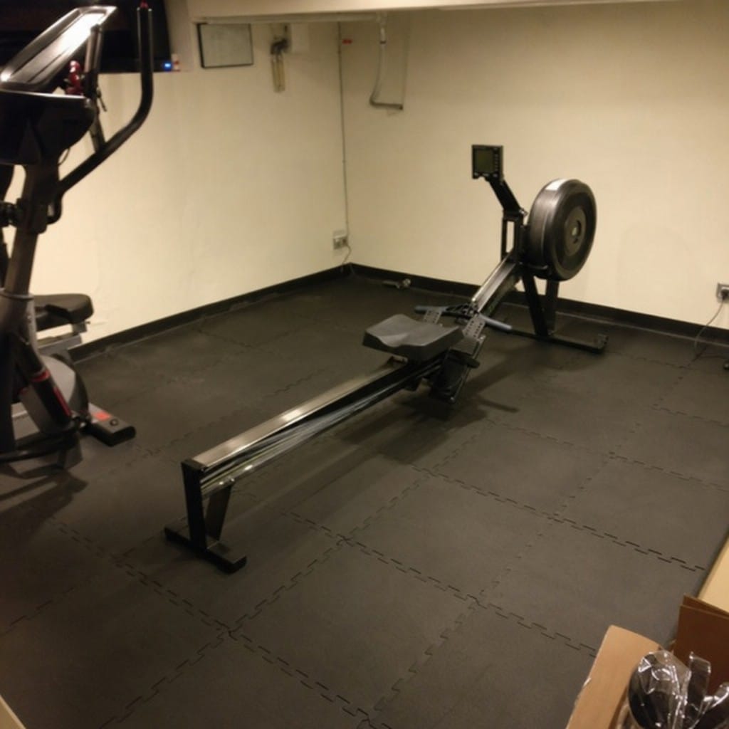 Customer photo review of 16mm Interlocking Rubber Gym Tiles | 500mm × 500mm | EN 13893 Certified | Commercial Grade