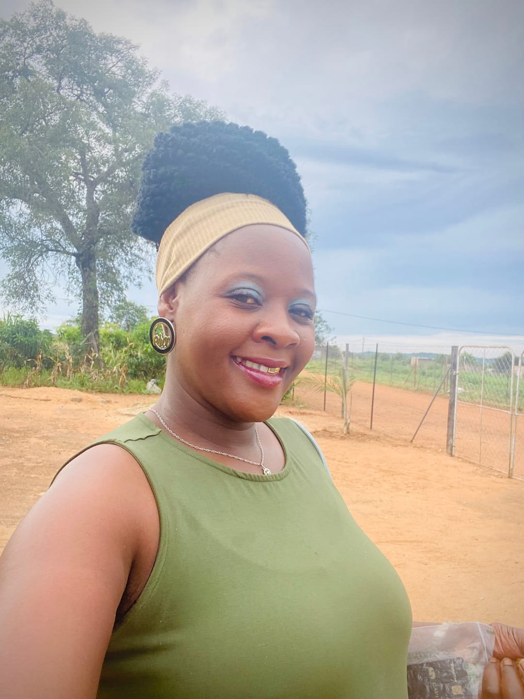 Customer photo review of Silver Diva Earrings