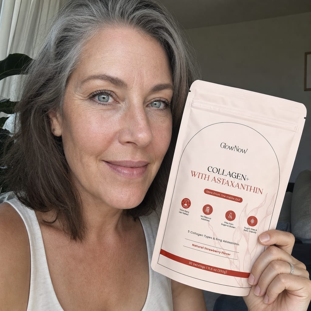 Customer photo review of GlowNow™ Collagen+ with Astaxanthin