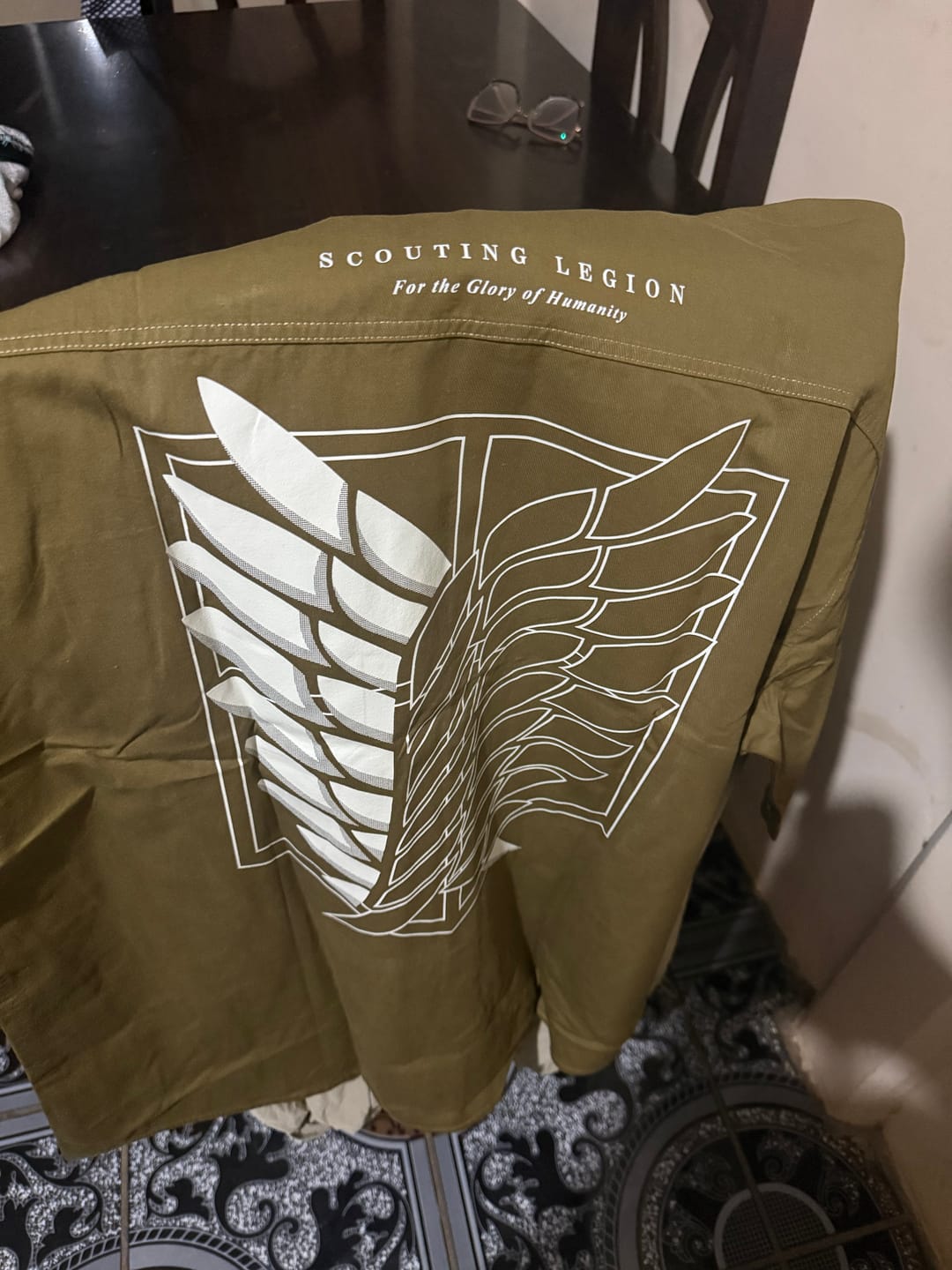 Customer photo review of Camisa Botones Legion Reconocimiento - Shingeki no Kyojin