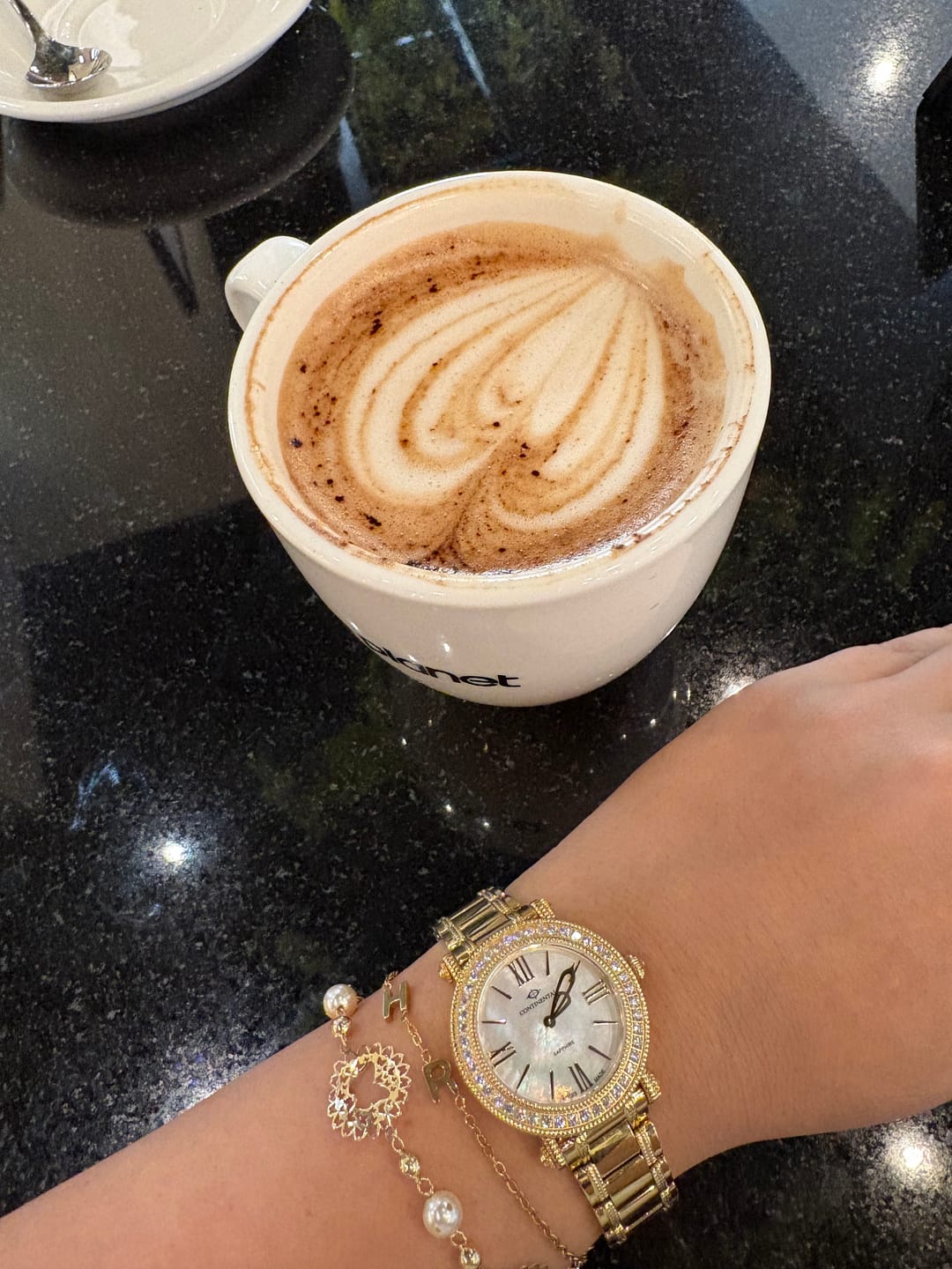 Customer photo review of Custom Sideways Initial Bracelet
