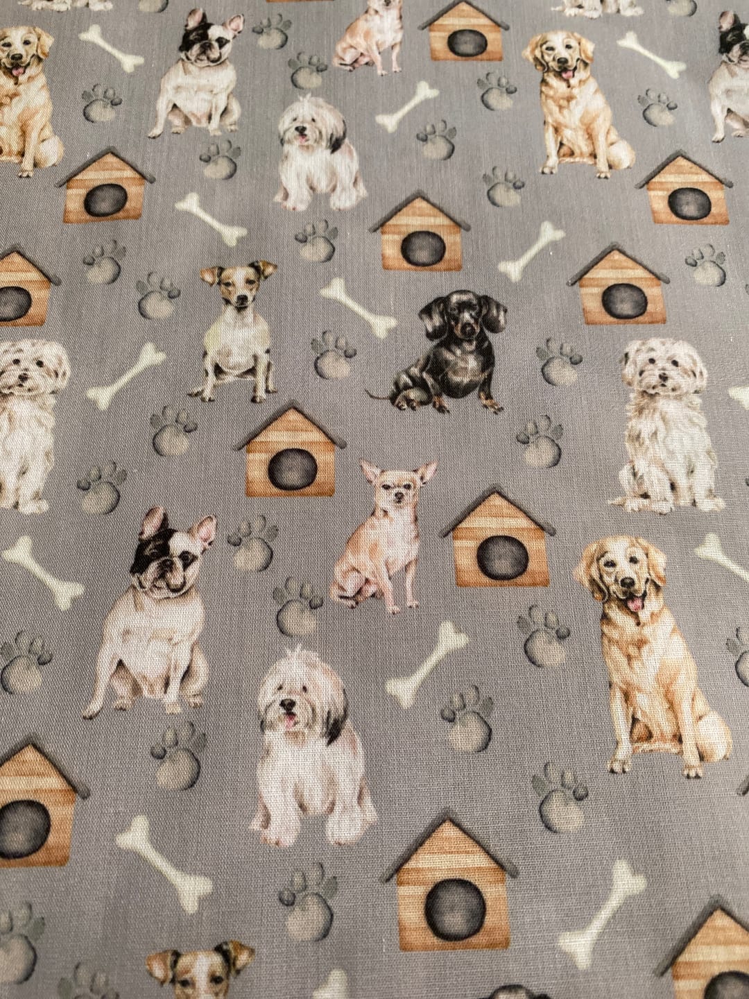 Customer photo review of Dog House and Paws Polycotton Fabric