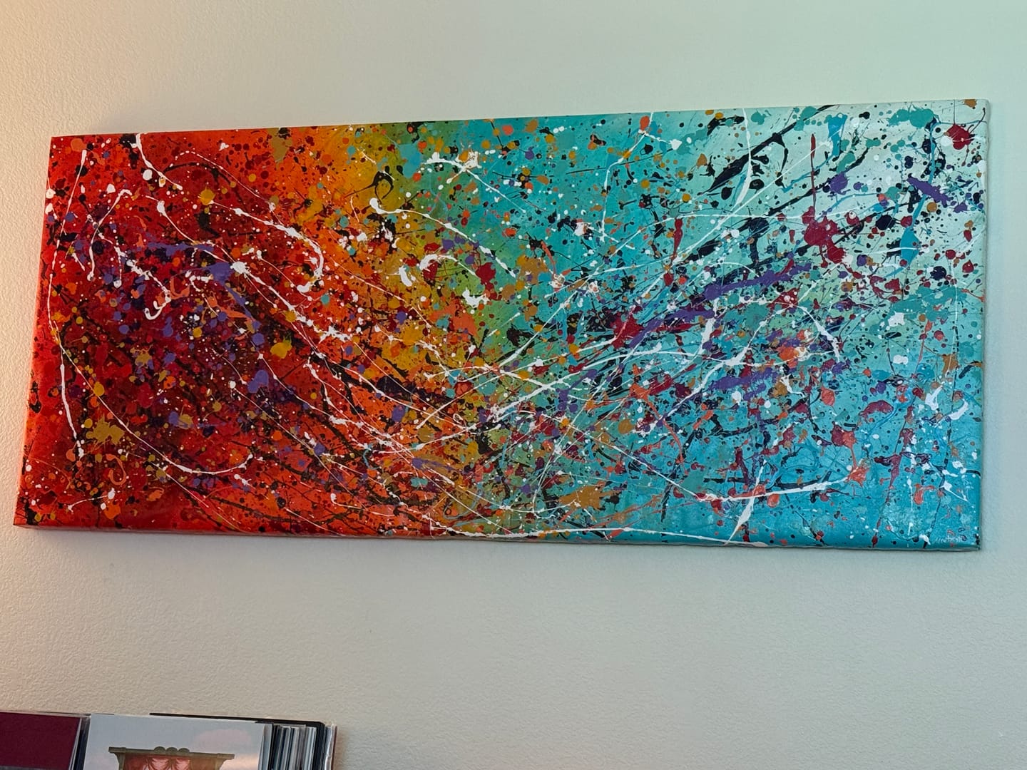 Customer photo review of Pollock inspired wall art | Large Modern Art - Vintage Beauty 99