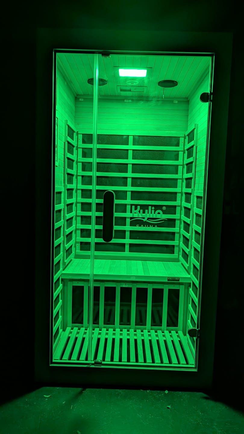 Customer photo review of Kylin Low EMF Carbon Infrared Sauna Room 1 Person H6103 (Floor Heater included)