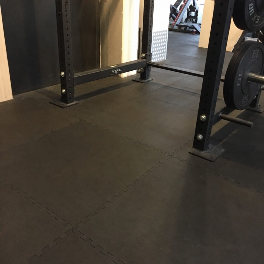 Customer photo review of 16mm Interlocking Rubber Gym Tiles | 500mm × 500mm | EN 13893 Certified | Commercial Grade