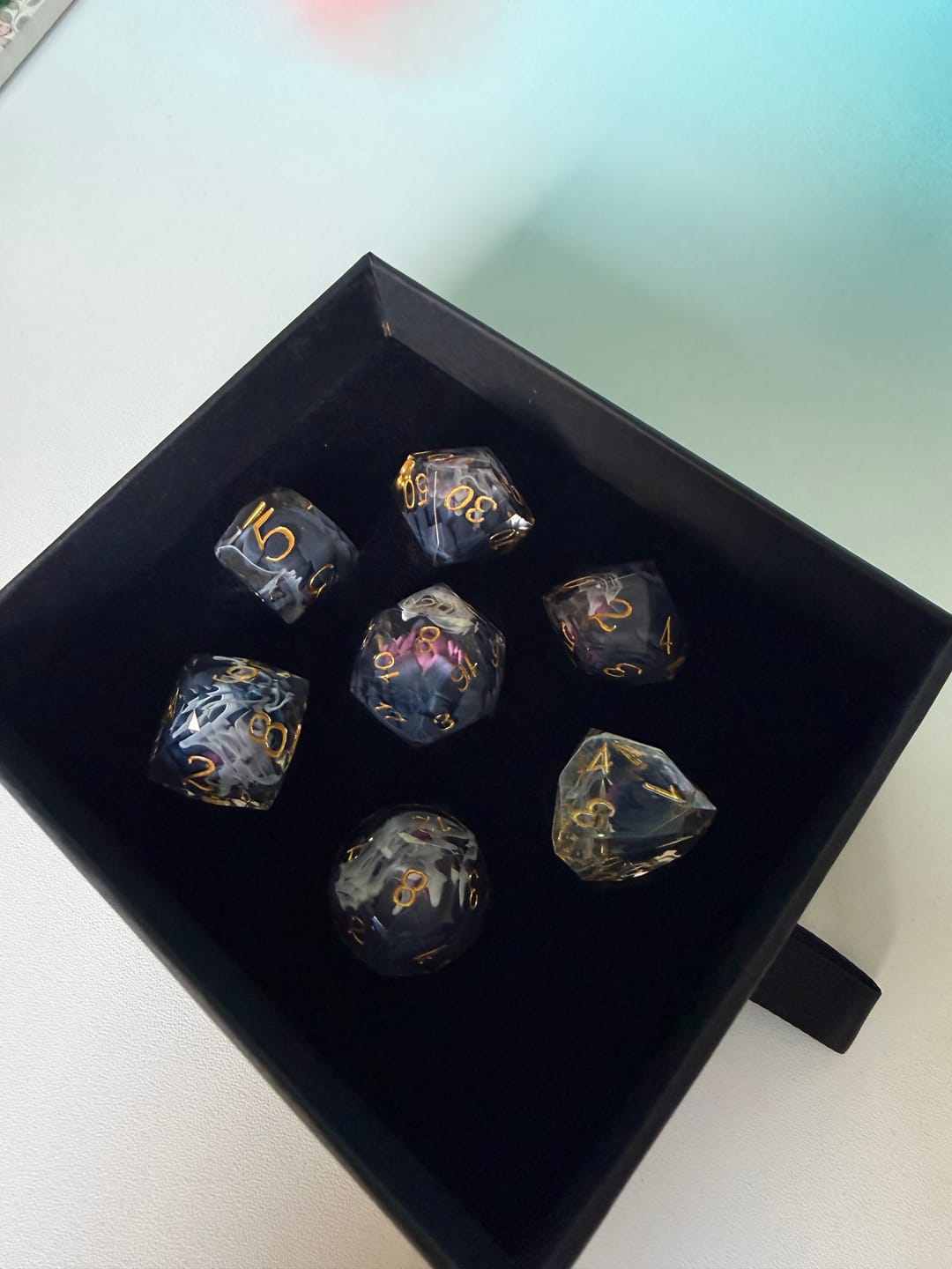 Customer photo review of Only Crits Mystery Box: Sharp Edge Dice