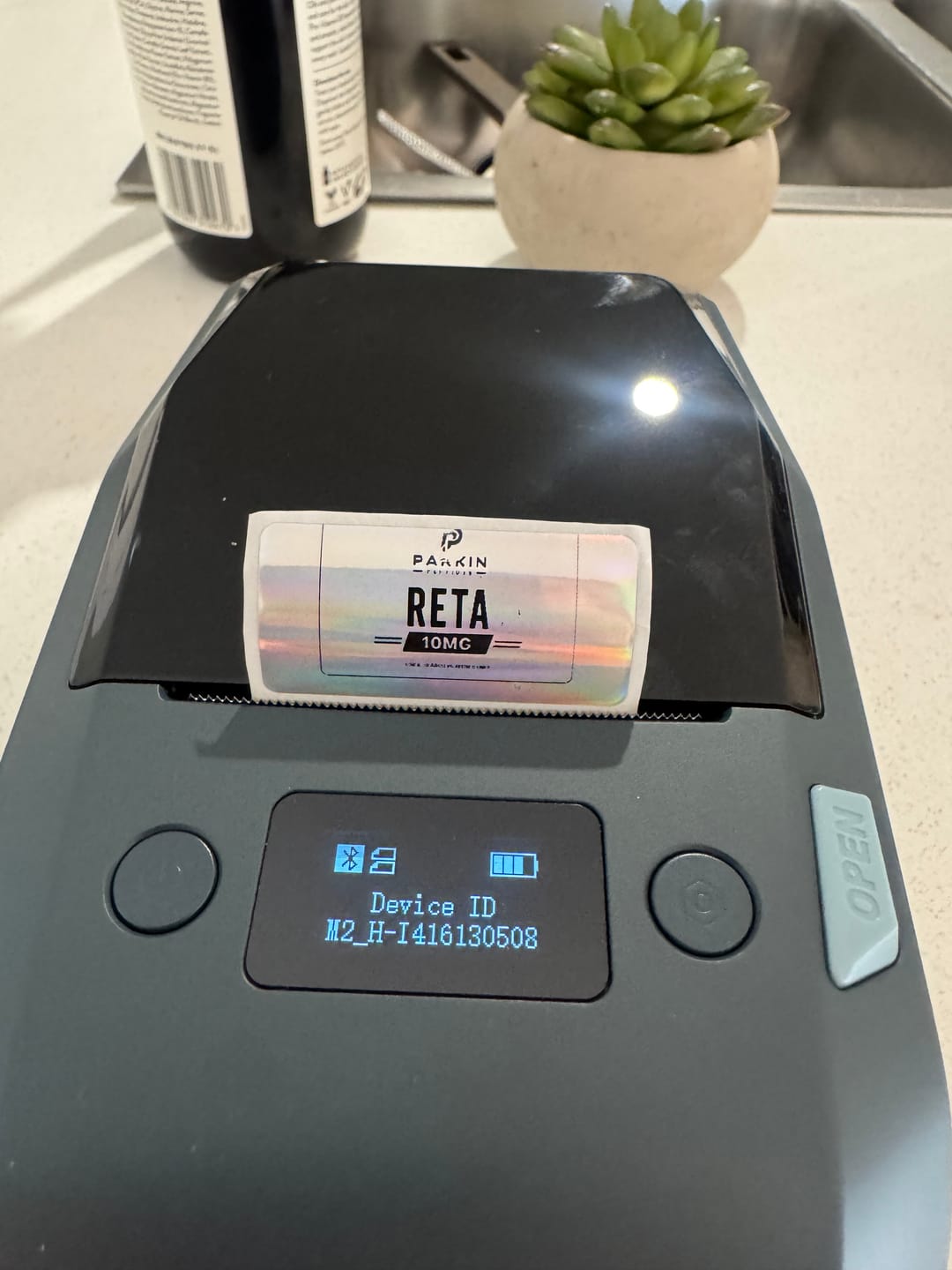 Customer photo review of NIIMBOT M2 Thermal Transfer Label Maker, Smart Color Printing with Phones & PC for Office, Lab, Vial Bottle