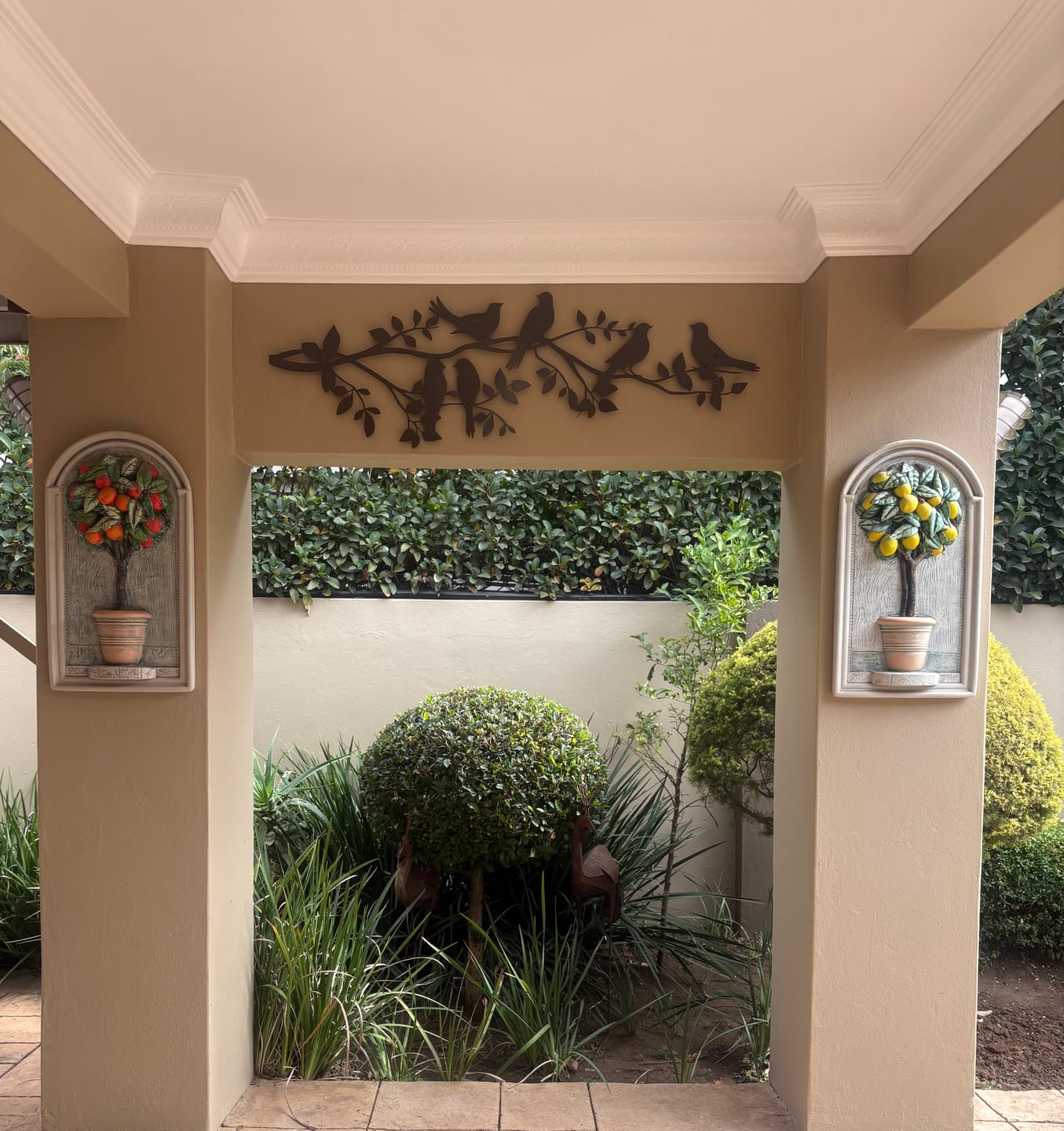 Customer photo review of Birds on a Branch Metal Wall Art