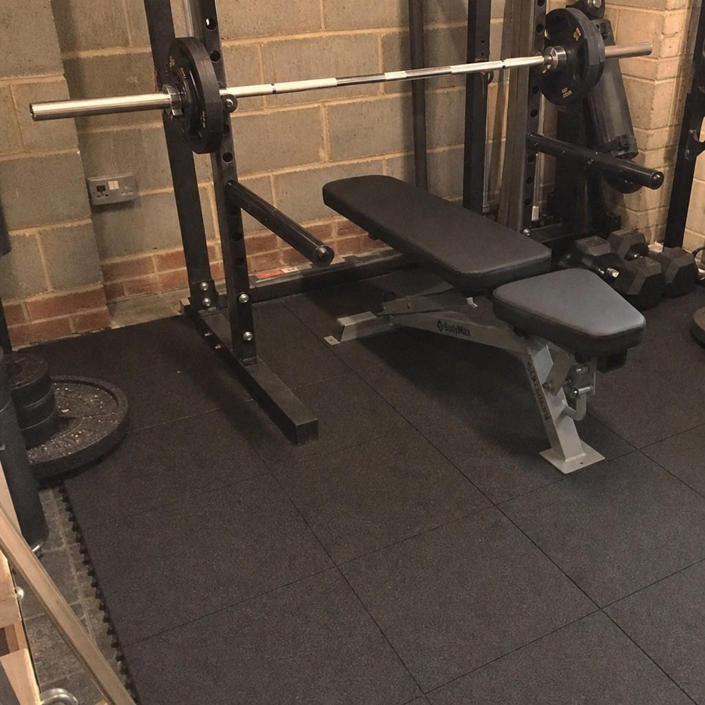 Customer photo review of Interlocking Gym Tiles UK | 17mm Rubber Gym Mats | 80kg Drop Rated