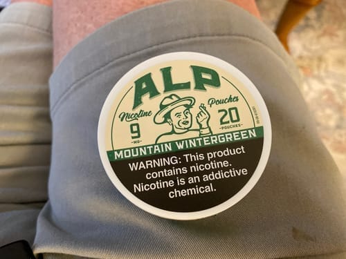 Customer photo review of Mountain Wintergreen Nicotine Pouches