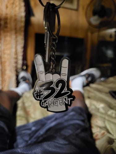 Customer photo review of 32 GANG METAL KEYCHAIN