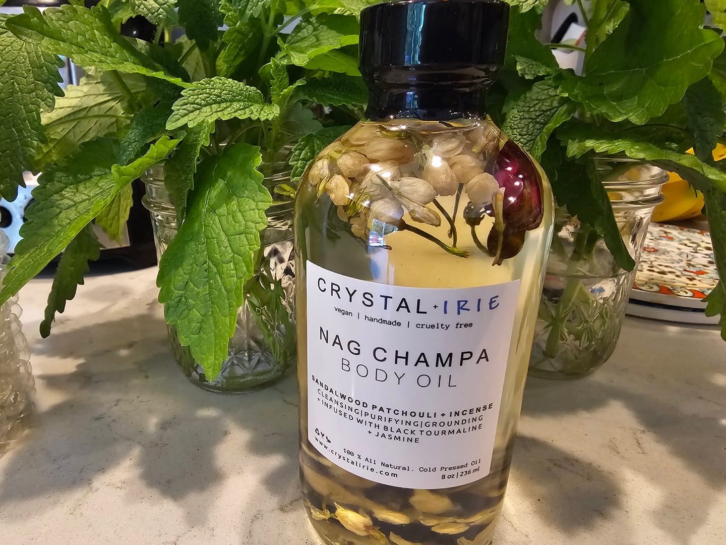 Customer photo review of Nag Champa Body Oil – Calming & Protective Dry Oil