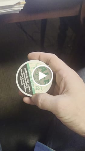 Customer photo review of Chilled Mint Nicotine Pouches
