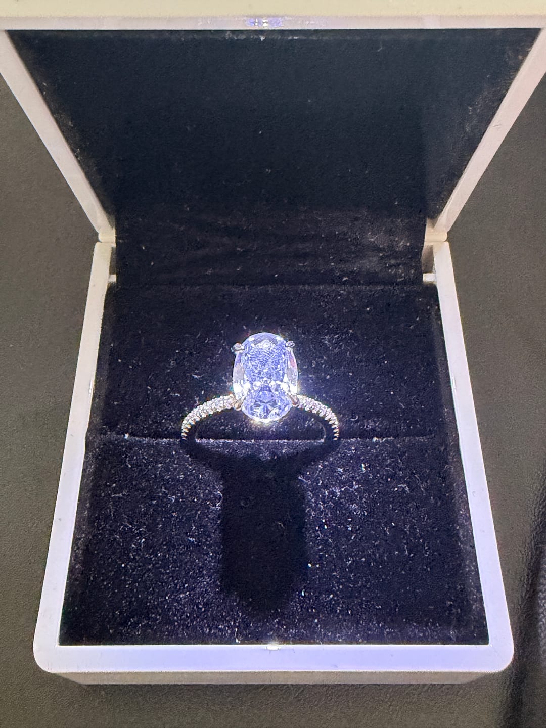 Customer photo review of Oval Promise Silver