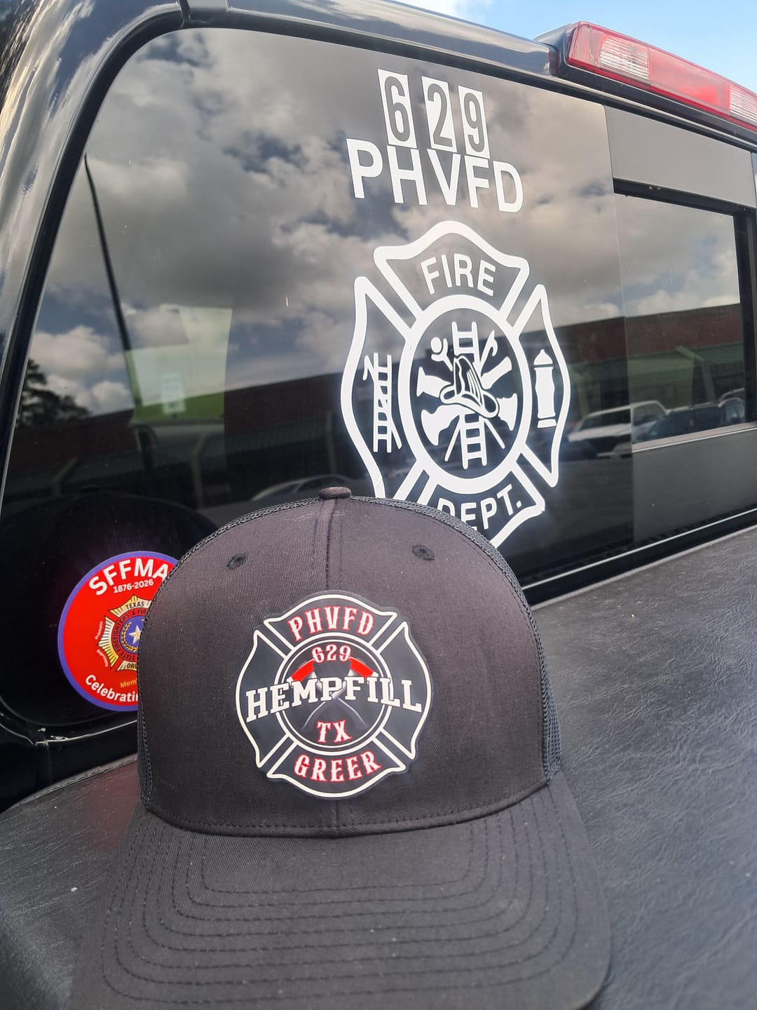 Customer photo review of Custom Full Color Maltese Cross Hat