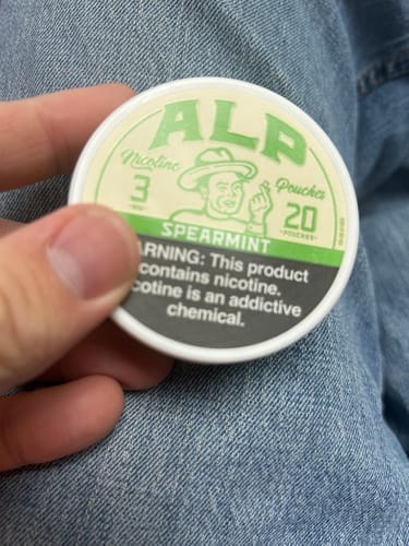 Customer photo review of Spearmint Nicotine Pouches