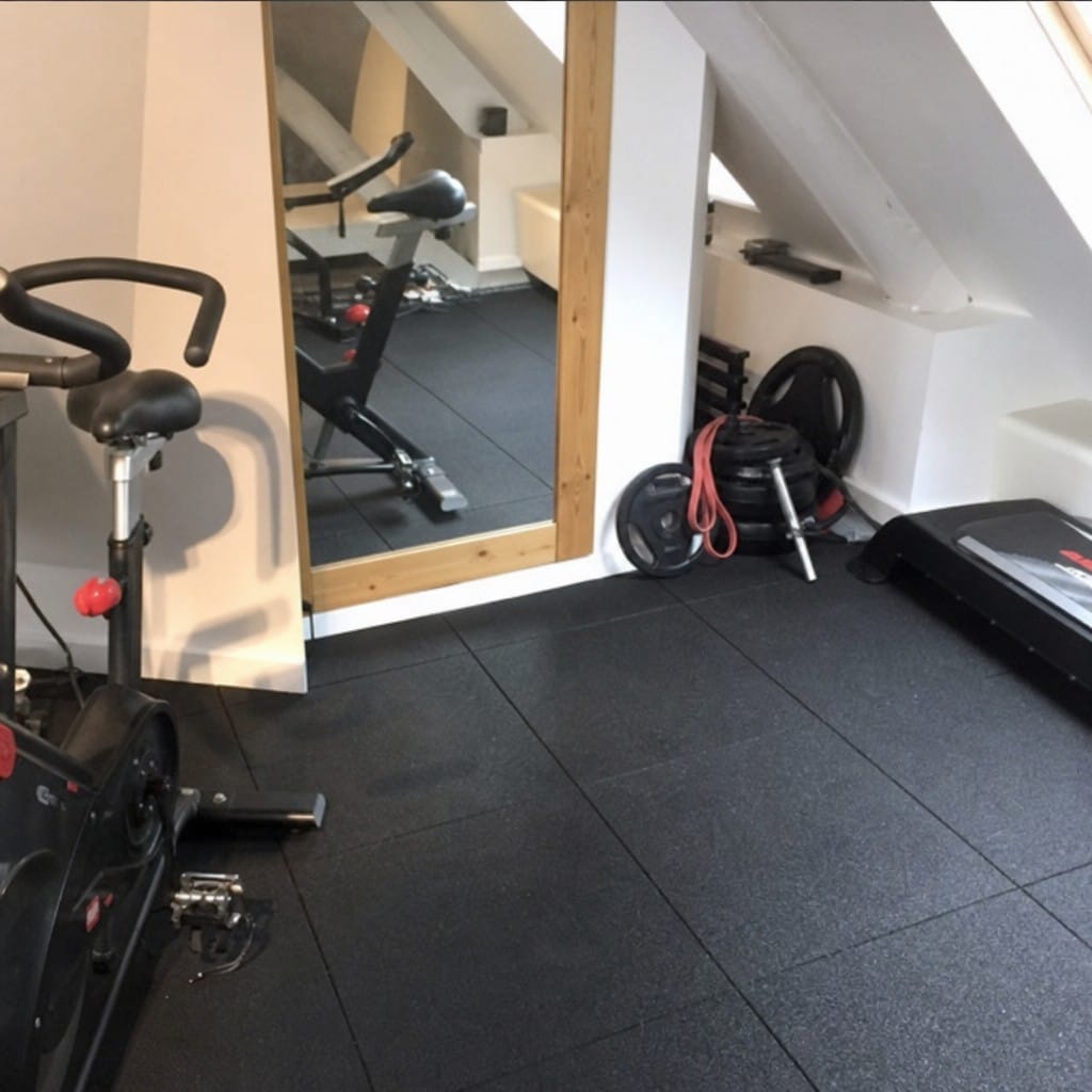 Customer photo review of 20mm Rubber Gym Tiles UK | 1m² Interlocking | 400kg Drop Rated