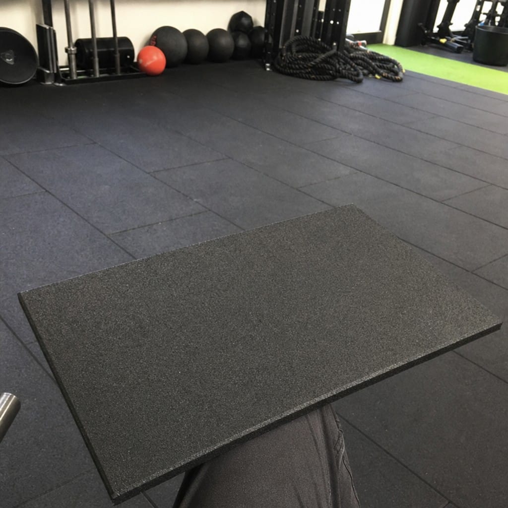 Customer photo review of TitanForce Pro 20mm Rubber Gym Flooring Tiles 100x50cm | Precision Moulded | UK Stock